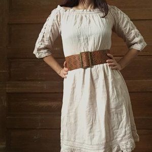 Topshop Off the Shoulder Romantic Peasant Dress